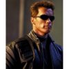 Arnold Schwarzenegger Leather Terminator 3 Jacket - Image 5