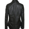 Jennifer Lawrence Joy Black Leather Coat - Image 2