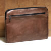 Macbook Pro Laptop Dark Brown Leather Bag - Image 4