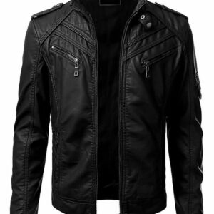 Men's Vintage Retro Biker Leather Jacket
