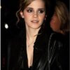 Emma Watson Black Leather Jacket - Image 3